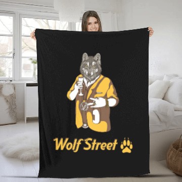 Discover Wolf street Fleece Blankets