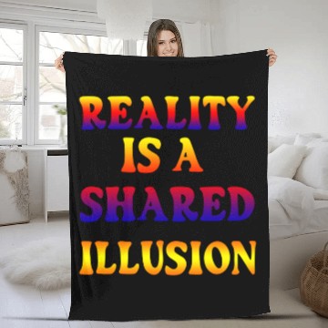 Discover Vivid Psychedelic Illusion Text Fleece Blankets