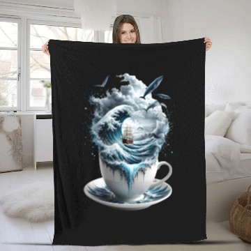 Discover Storm in a Teacup Ocean Adventure Fleece Blankets