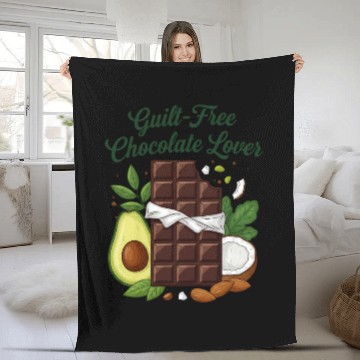 Discover Chocolate & Plants Power | Vegan Keto Life Fleece Blankets