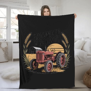 Discover Grounded in Growth Fleece Blankets