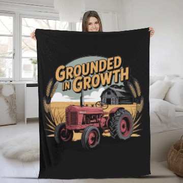Discover Grounded in Growth Fleece Blankets