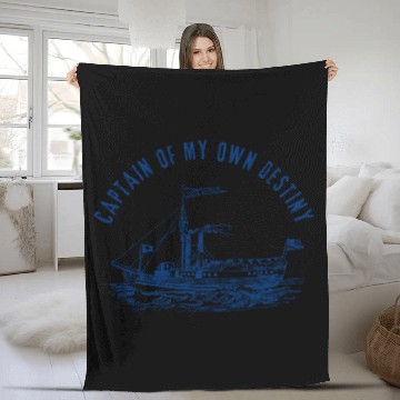 Discover Captain of My Own Destiny Fleece Blankets