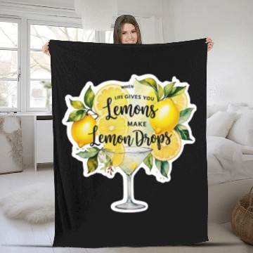Discover When life gives you make lemon drops martini Fleece Blankets