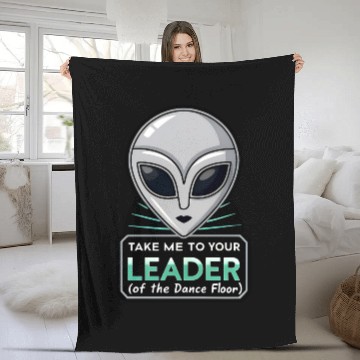 Discover Take Me To Your Leader Alien Rave Retro 2000s Y2K Fleece Blankets