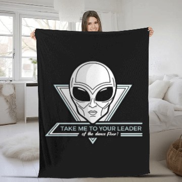 Discover Take Me To Your Leader Alien Rave Retro 2000s Y2K Fleece Blankets