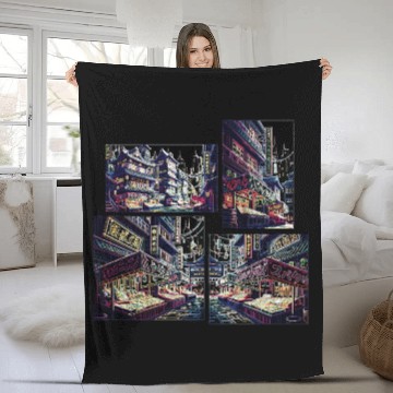 Discover Where Tradition Meets Neons Twilight Fleece Blankets