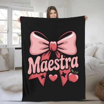 Discover Maestra Cute Back to School Teacher Gift Fleece Blankets
