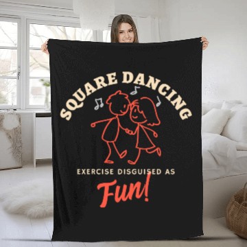 Discover Square Dancing Exercise Disguised as Fun! Fleece Blankets