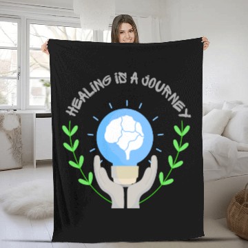 Discover Healing Is a Journey – Mental Health Awareness Fleece Blankets