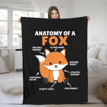 Discover Sweet Fox Explanation Anatomy Of Fox Fleece Blankets