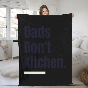 Discover Dads Don't Kitchen - Dad Pickleball Fleece Blankets