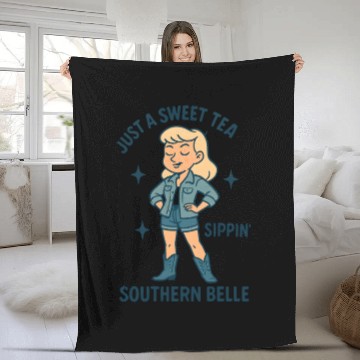 Discover Sweet Tea Southern Belle Fleece Blankets