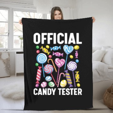 Discover Official Candy Tester Lollipop Sweets 01 Fleece Blankets