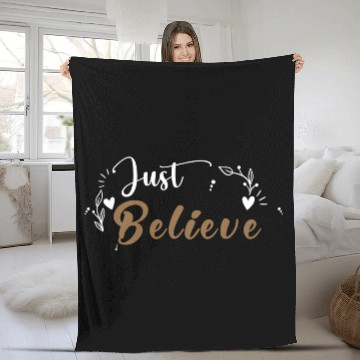 Discover Just Believe Original Brown Fleece Blankets