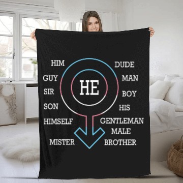 Discover Gender Neutral Pride Month Gender Pronouns Fleece Blankets