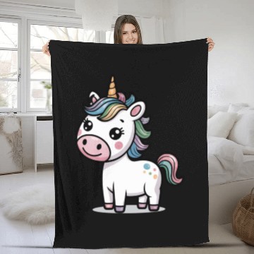 Discover Believe in Magic – Cute Rainbow Unicorn Fantasy Fleece Blankets