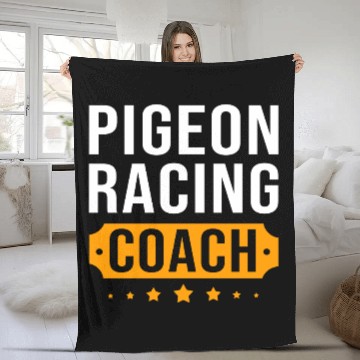Discover Pigeon Racing Coach Bird Lover Pigeon Race Fleece Blankets