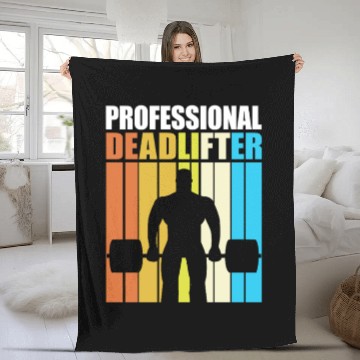 Discover Deadlift Gym Fitness Exercise Weightlifting Fleece Blankets