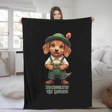 Discover Dachshund the Yodler Fleece Blankets