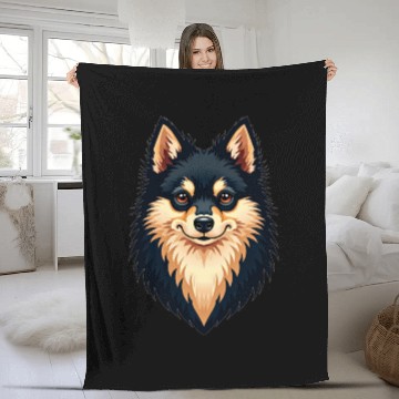 Discover “Pomeranian” – Bold & Beautiful Dog Illustration Fleece Blankets