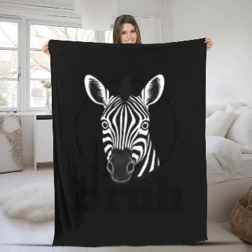 Discover Funny zebra sarcastic humor internet meme Fleece Blankets