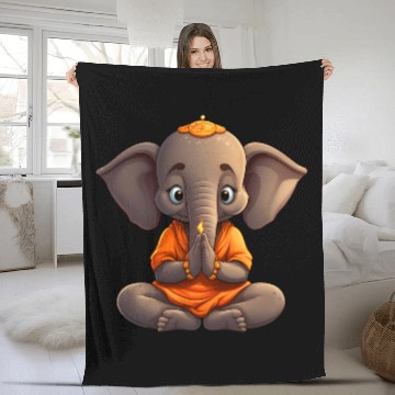 Discover Elephant Yoga Fleece Blankets