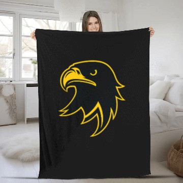 Discover Fierce Eagle Head Logo Fleece Blankets