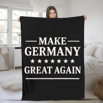 Discover Make Germany Great Again – Vintage Style Stars Fleece Blankets