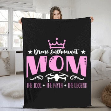 Discover Drone Enthusiast Mom The Idol Loves Drone Racing Fleece Blankets