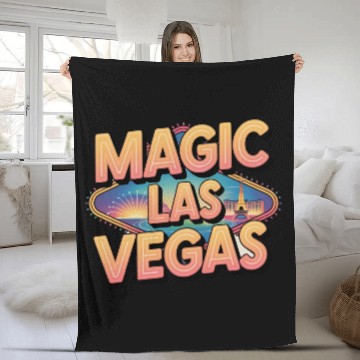 Discover Magic Las Vegas Fleece Blankets