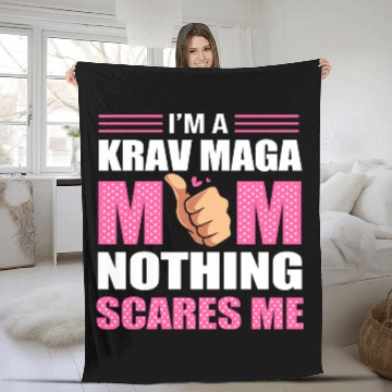Discover Krav Maga Mom Israel Martial Arts Fleece Blankets