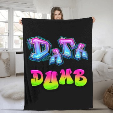 Discover DATA MAKES YOU DUMB (Graffiti) Fleece Blankets