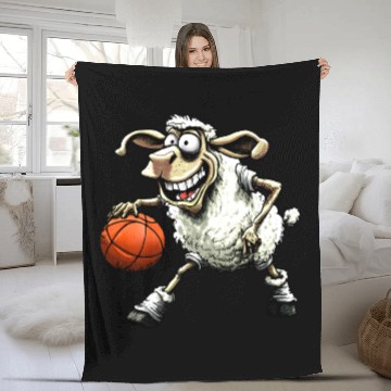 Discover Sheep Basketball / Basketball player Sheeps Fleece Blankets