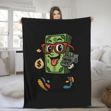 Discover Streetwise Money Stack Fleece Blankets