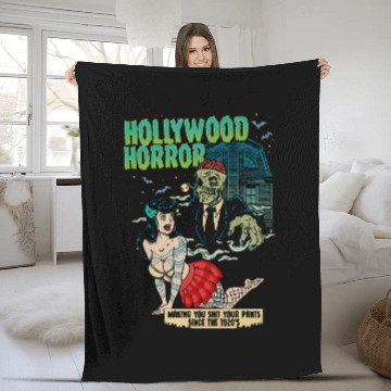 Discover Hollywood Horror B-Movie Madness Fleece Blankets