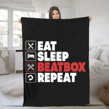 Discover Beatbox Rap Battle Music Beatboxer Fleece Blankets