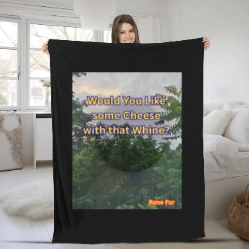 Discover Cheese and Whine Fleece Blankets