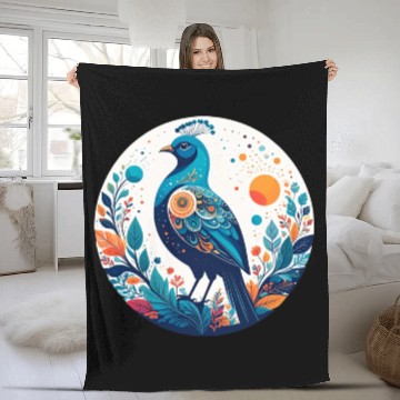 Discover Royal Peacock Fleece Blankets