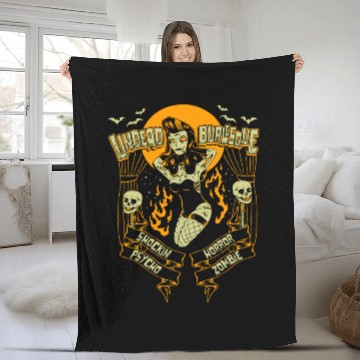 Discover Undead Burlesque Zombie Pin-Up Fleece Blankets