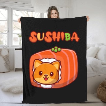 Discover Shiba Inu - Sushiba Fleece Blankets