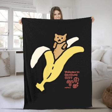 Discover Bananyang - 011. Cheese Tabby Fleece Blankets
