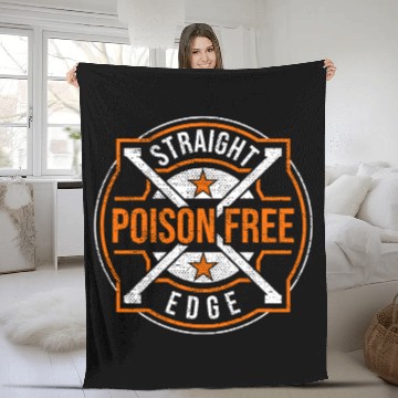 Discover Straight Edge Vegan, Against Drugs, Punk Fleece Blankets