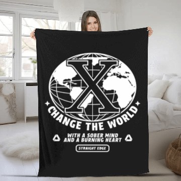 Discover Straight Edge Vegan, Against Drugs, Punk Fleece Blankets