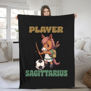 Discover Soccer Player Sagittarius Zodiac Sign Soccer Fleece Blankets