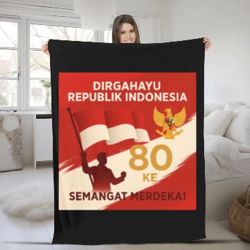 Discover Indonesian Independence 80th Anniversary Fleece Blankets