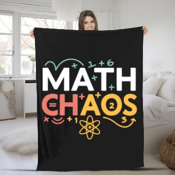 Discover Math Chaos – Colorful Funny Math Design Fleece Blankets