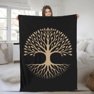 Discover Elegant Tree of Life Symbol Design Fleece Blankets