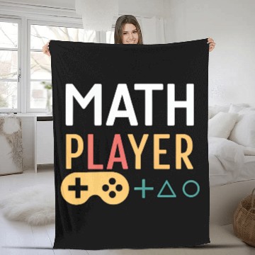 Discover Math Gamer Player – Video Game Style Math Design Fleece Blankets