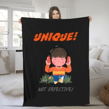 Discover Unique Not Defective Autism Advocacy Fleece Blankets